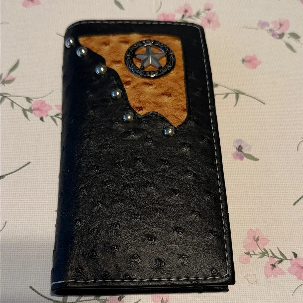 Black and Tan Western Star Long Wallet